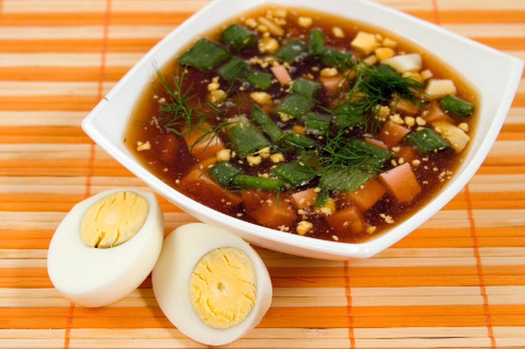 beljakovinska juha z jajcem za beljakovinsko dieto